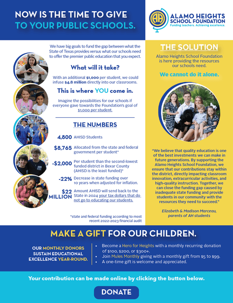 Help us fund our teachers this year!