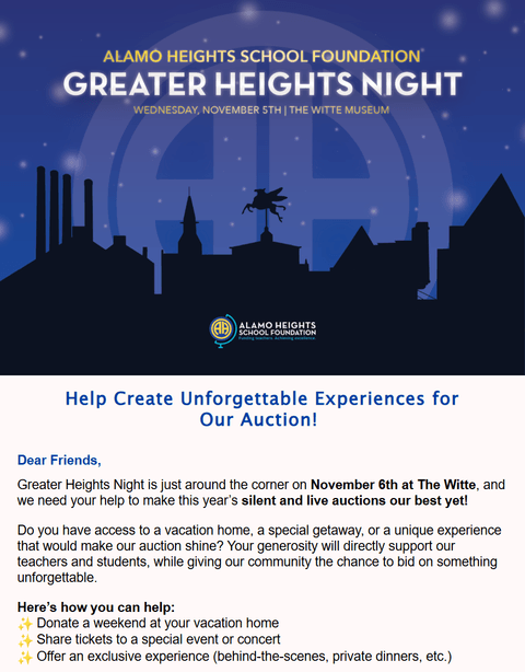 Be Part of Something Special at Greater Heights Night