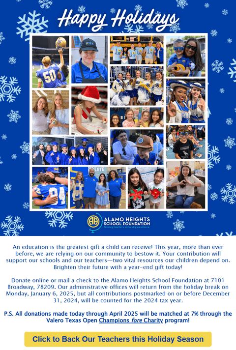 Support Our Children's Education This Holiday Season!