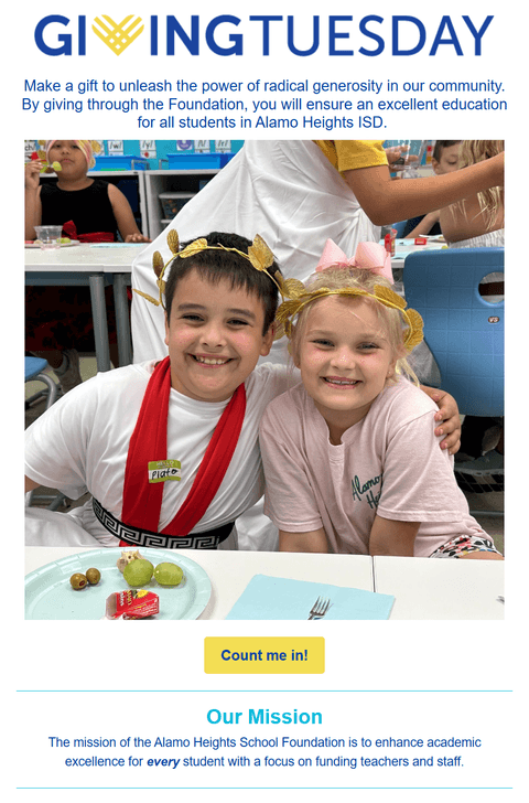 Support our children's education on #GivingTuesday!
