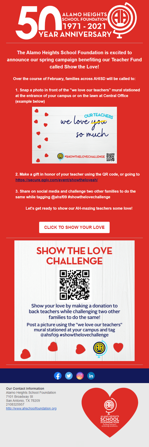 Heights Happenings: Show the Love Challenge!