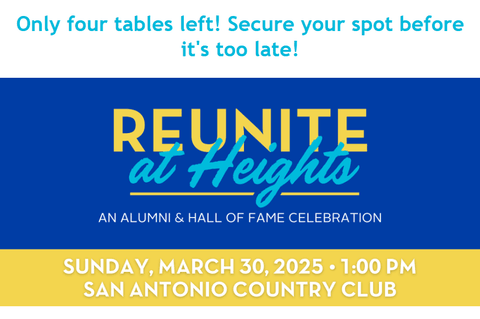 Don't Wait: Reunite at Heights Almost Sold Out!