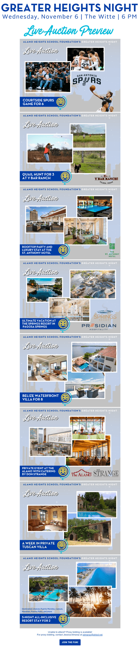Greater Heights Night Live Auction Preview!