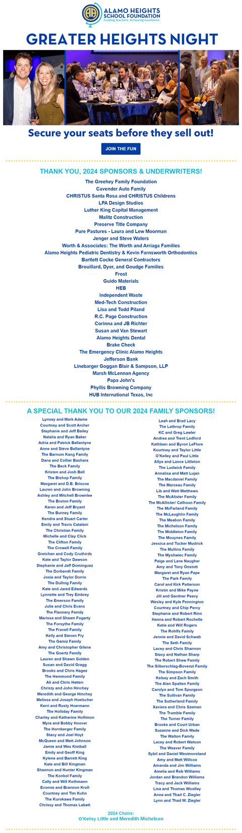 Join the fun at Greater Heights Night to support our children!