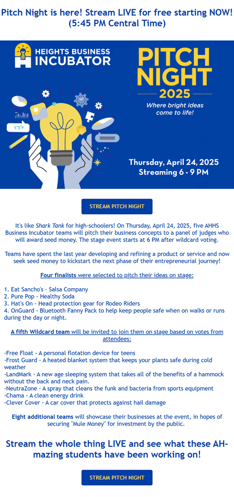 It's Time! Stream Pitch Night LIVE!