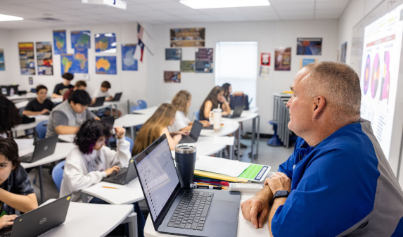 Students learning in an Alamo Heights classroom