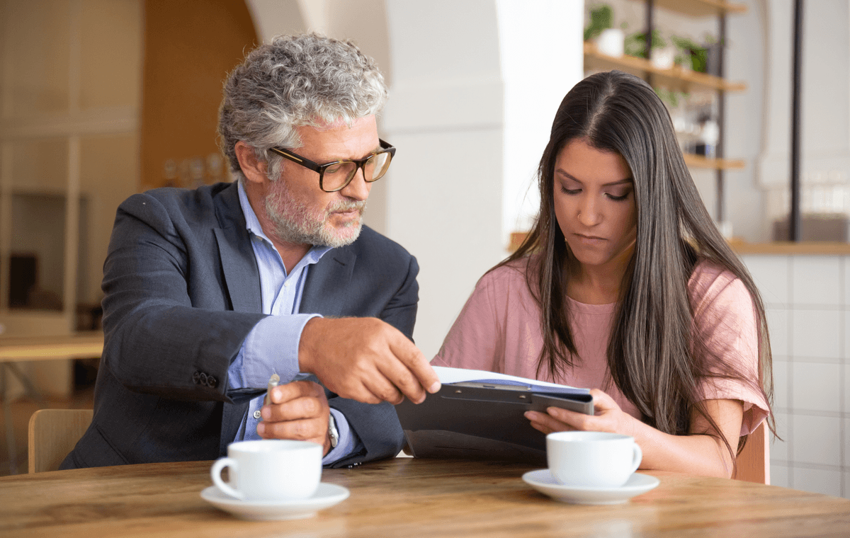 An advisor walking a client through an IRA rollover gift